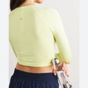 lululemon athletica Light Yellow Crop Top